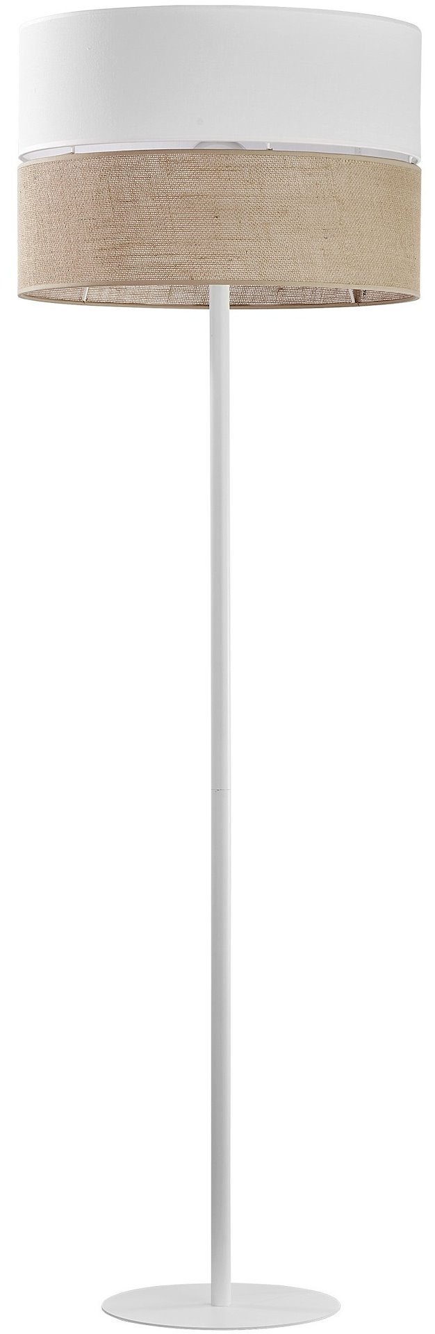 Lampa Podłogowa LINOBIANCO Biały Beżowy Abażur 1xE27 159cm