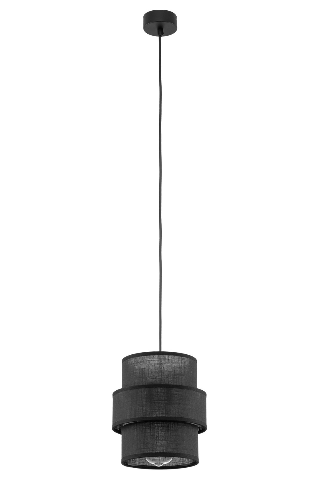 Lampa wisząca CALISTO Czarny Abażur 1xE27 20cm