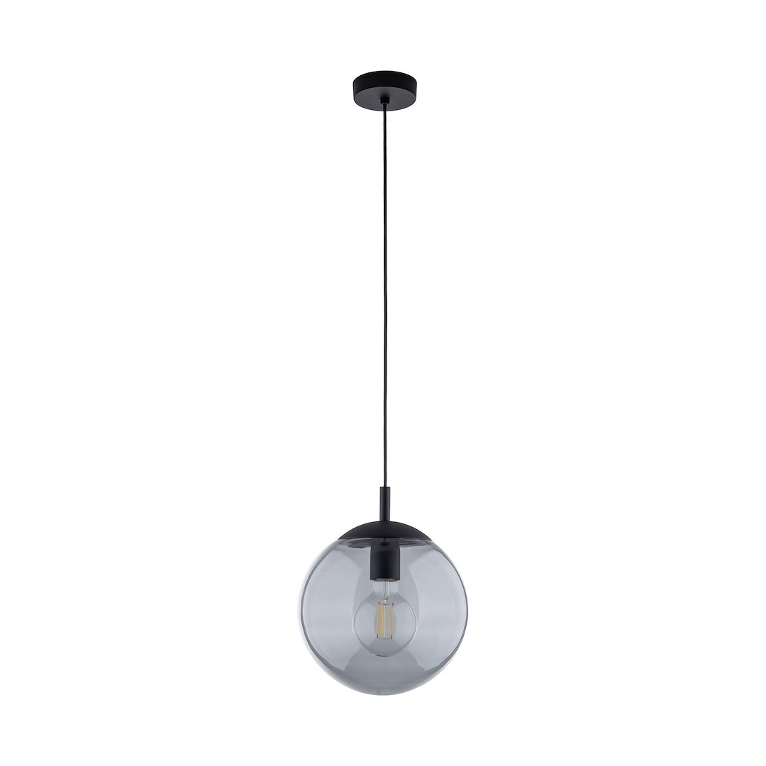 Lampa Wisząca ESME Grafitowy Szklany Klosz 1xE27 25 cm