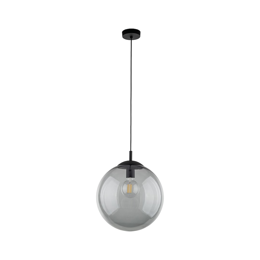 Lampa Wisząca ESME Grafitowy Szklany Klosz 1xE27 35 cm