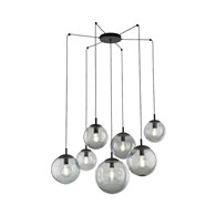 Lampa Wisząca ESME Grafitowy Szklane Klosze  7xE27