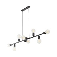 Lampa Wisząca PORTO Loft Czarna 8xE27