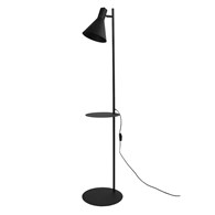 Lampa Podłogowa JUMP Czarny Półka 1xE27 138cm