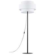Lampa Podłogowa CALISTO Czarny Biały Abażur 1xE27 159cm