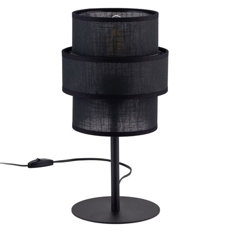 Lampa Stołowa CALISTO Czarny Abażur 1xE27 38cm