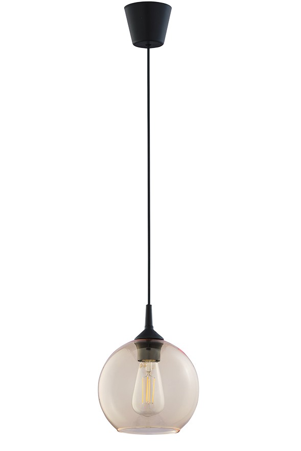 Lampa Wisząca CUBUS Bursztynowy 1xE27 20cm