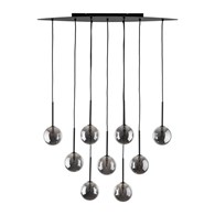 Lampa Wisząca ESTERA Czarny Kule Klosze 9xG9