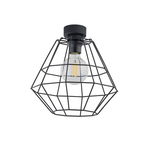 Lampa Sufitowa DIAMOND Czarna 1xE27 30cm