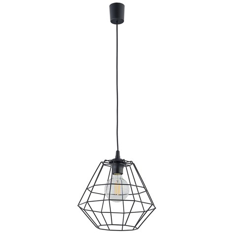 Lampa Wisząca DIAMOND Czarna 1xE27 30cm