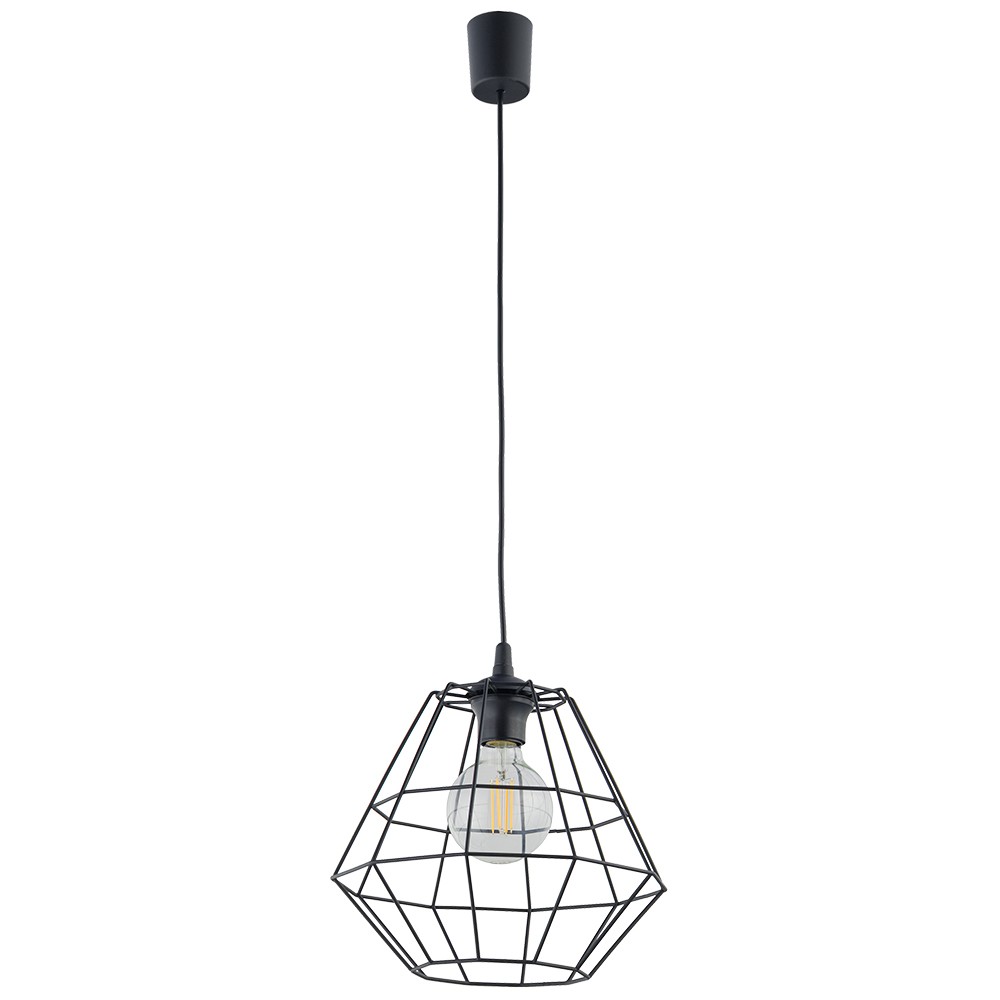 Lampa Wisząca DIAMOND Czarna 1xE27 30cm