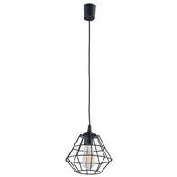 Lampa Wisząca DIAMOND Czarna 1xE27 22 cm