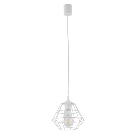 Lampa Wisząca DIAMOND Biały 1xE27 22cm