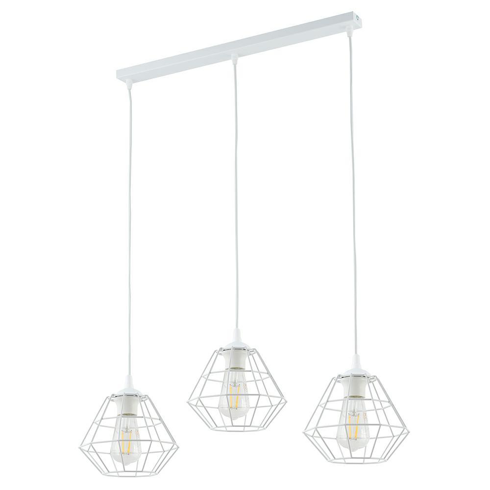 Lampa Wisząca DIAMOND Biały Listwa 3xE27