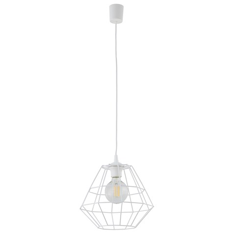 Lampa Wisząca DIAMOND Biały 1xE27 30cm