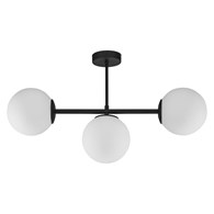 Lampa Sufitowa CELESTE Czarny Biały Szklane Klosze 3xE27