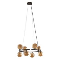 Lampa Wisząca ANABELLE Brązowy Szklane Klosze 8xG9