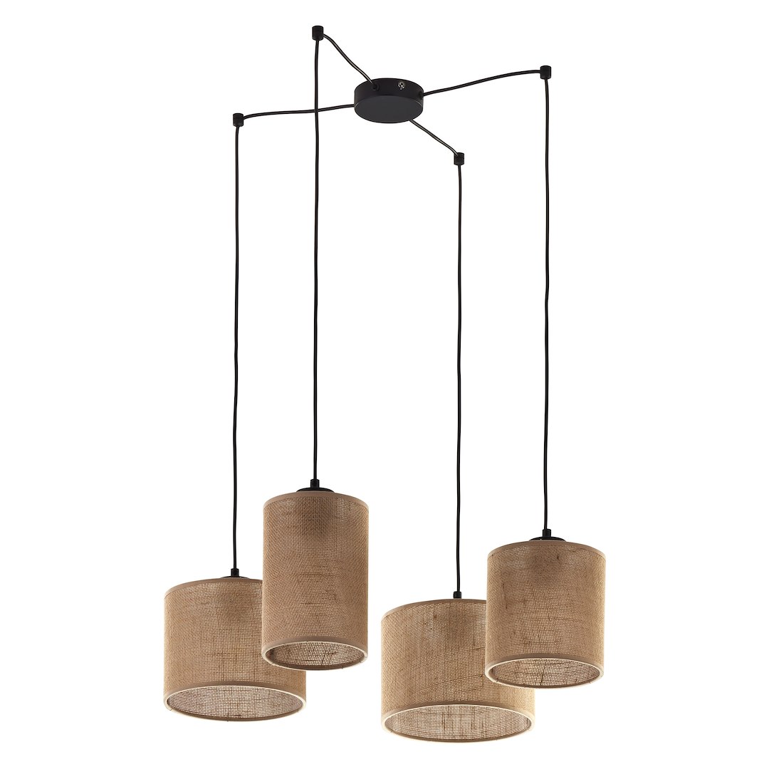 Lampa Wisząca JUTA Boho Beżowa 4xE27