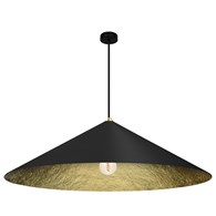 Lampa Wisząca FUJI Czarny Złoty Kompozyt 1xE27 90cm