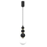 Lampa wisząca BOULE Czarna Złota Szklany klosz 1xG9 12cm