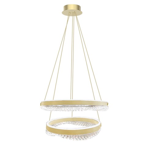 Lampa wisząca PRECIOSA Złota 2 Okręgi 85W LED 4000K 60cm