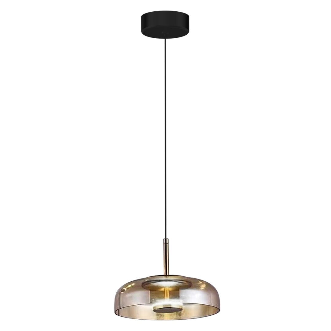 Lampa wisząca VETRO Czarna Brązowa 6W 4000K 23cm