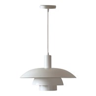 Lampa wisząca FERRO Biała Metalowa 1xE27 38cm