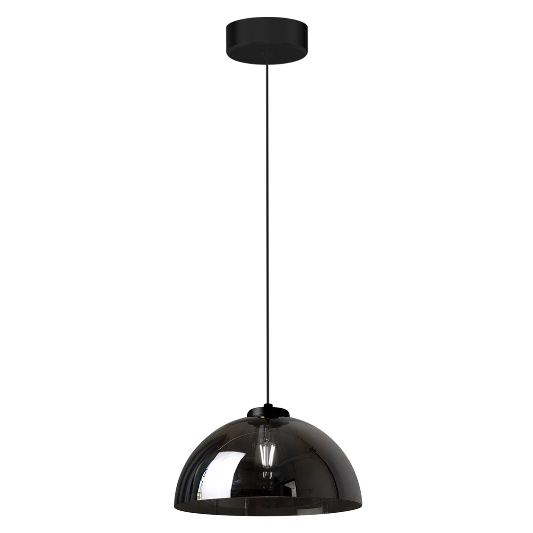 Lampa wisząca GAMMA Czarna Szklana 1xE27 30cm