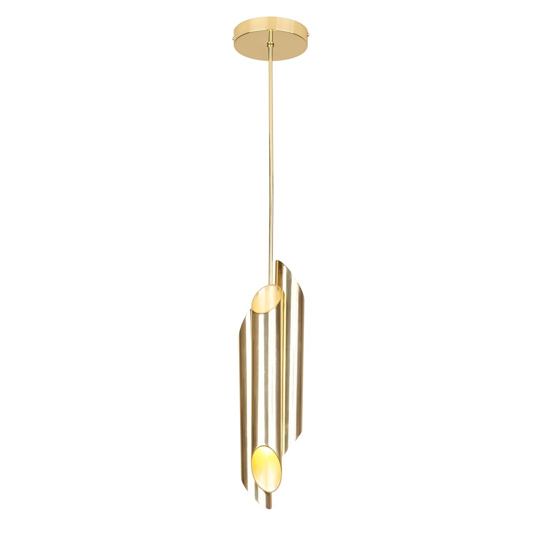 Lampa Wisząca LIBRA Złoty Tuby 6xE14 12cm