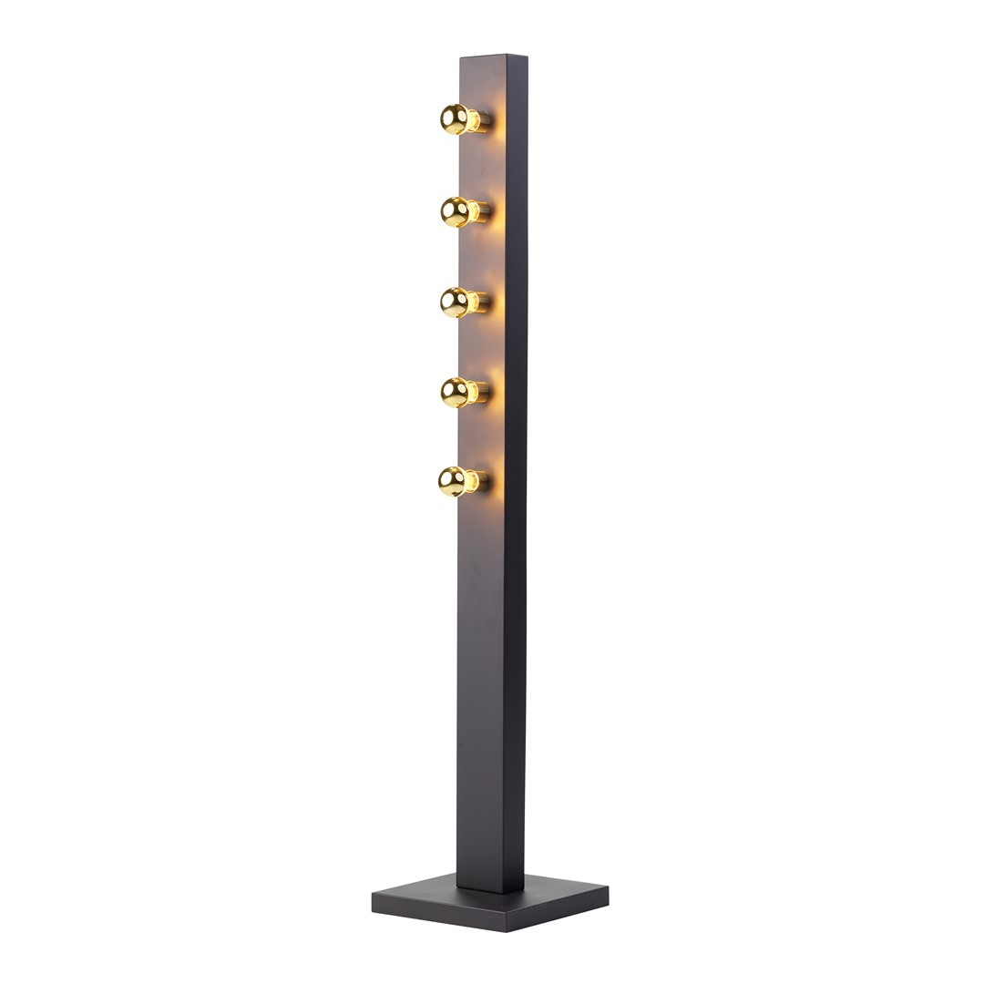 Lampa Podłogowa PHOENIX Czarny 5xE14 125cm