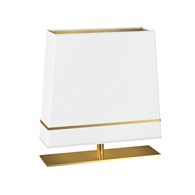 Lampa Stołowa VOLANS Biały Złoty Abażur 1xE27 50x52cm