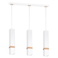 Lampa wisząca VIDAR biały drewno 3xGU10