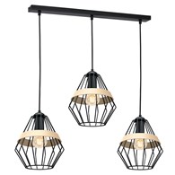 Lampa wisząca CLIFF BLACK 3xE27