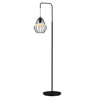 Lampa Podłogowa CLIFF Czarny Metalowy Klosz 1xE27 150cm