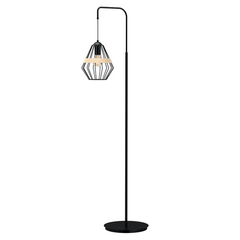 Lampa Podłogowa CLIFF Czarny Metalowy Klosz 1xE27 150cm