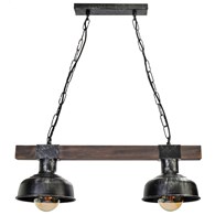 Lampa Wisząca FARO Brązowy Metalowe Klosze 2xE27