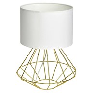 Lampa stołowa LUPO biała złota E27