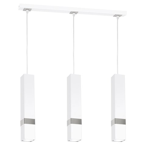 Lampa wisząca VIDAR biały chrom 3xGU10