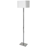 Lampa Podłogowa NAPOLI Bialy Srebrny Abażur 1xE27 150cm
