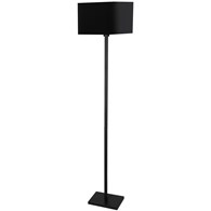Lampa Podłogowa NAPOLI Czarny Srebrny Abażur 1xE27 150cm