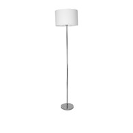 Lampa Podłogowa CASINO Biały Srebrny Abażur 1xE27 155cm