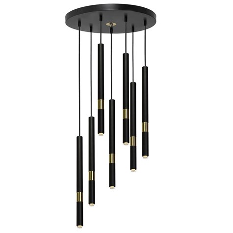 Lampa wisząca MONZA czarny/złoty 7xG9 8W