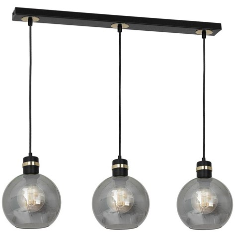 Lampa wisząca OMEGA czarna/złota 3xE27