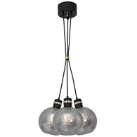 Lampa wisząca OMEGA BLACK/GOLD 3xE27 koło