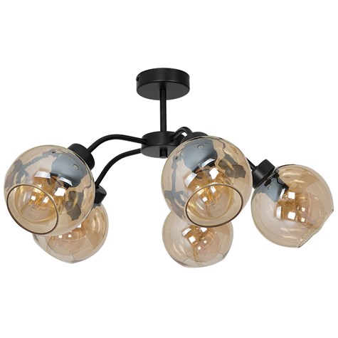 Lampa sufitowa SOFIA bursztyn 5xE27