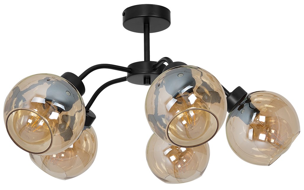 Lampa sufitowa SOFIA bursztyn 5xE27