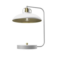 Lampka Biurkowa FELIX Biały Złoty Metalowy Klosz 1xE27 45cm