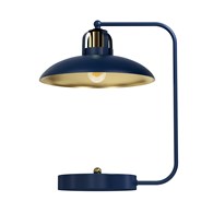 Lampka Biurkowa FELIX Niebieski Złoty Metalowy Klosz 1xE27 45cm