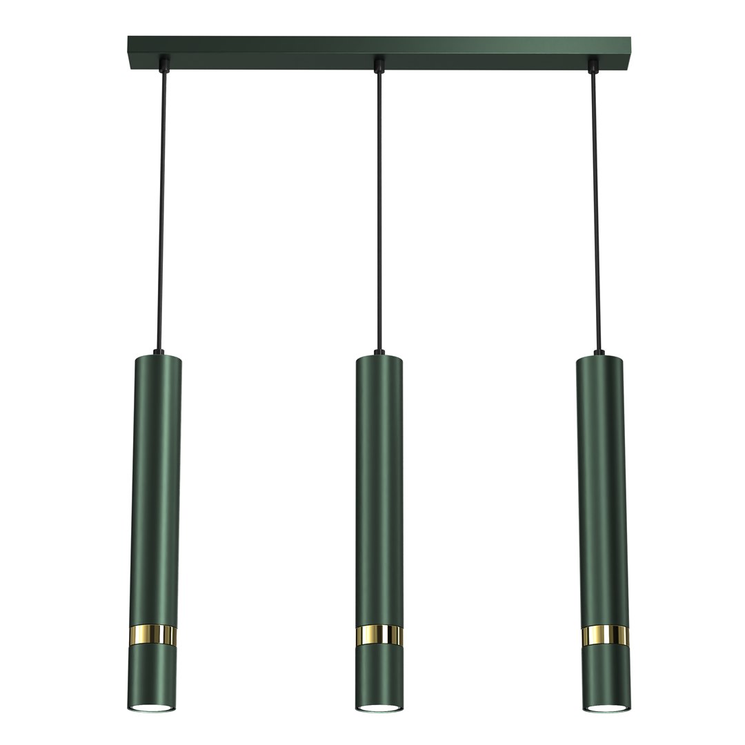 Lampa Wisząca JOKER Zielony Złoty 3xGU10