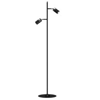 Lampa Podłogowa JOKER Regulowana Czarny Srebrny 2xGU10 155cm