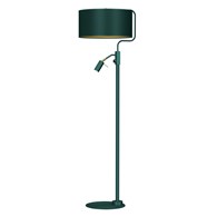 Lampa Podłogowa VERDE Regulowana Zielony Złoty Abażur 1xE27 1xminiGU10 150cm